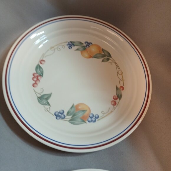 Corelle Corning Abundance 4 Luncheon Salad Plates 8 1/2" Discontinued Fruit #3 - Picture 10 of 11